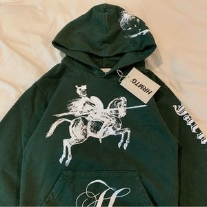 Hrmtg x Jack Wiese knight hoodie XS sweatshirt nwt green